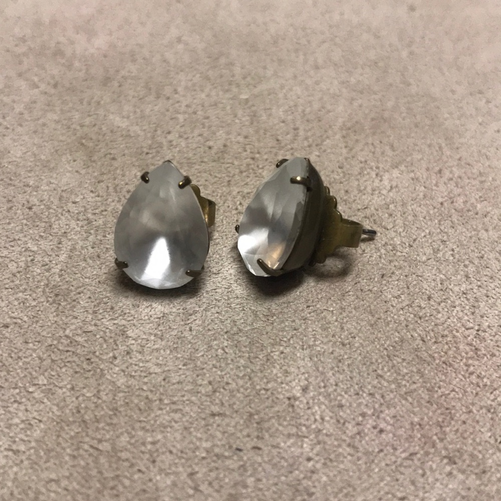 Sorrelli matte crystal teardrop earrings